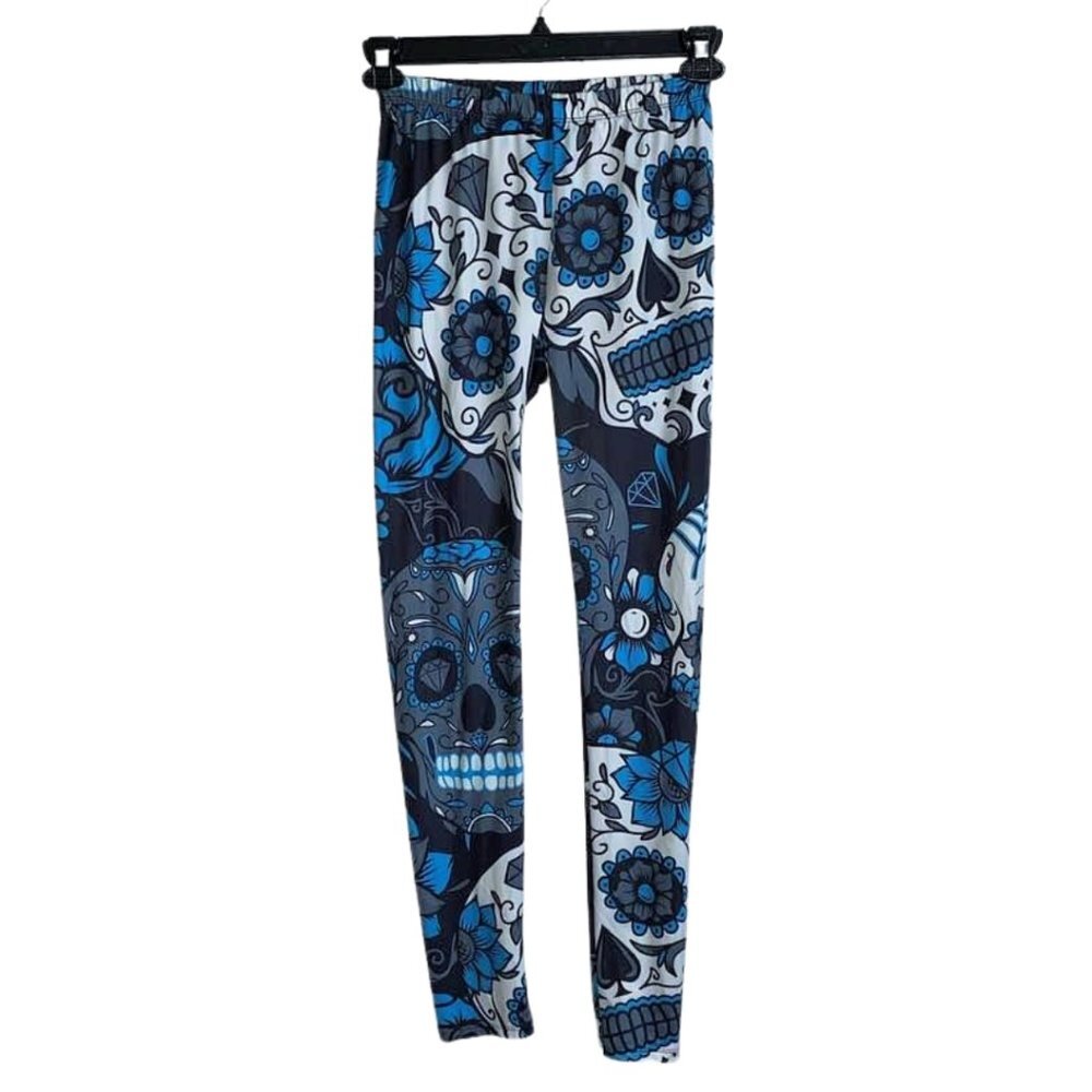 Sissycos Soft Sugar Skull Leggings - Size XL - 16/18